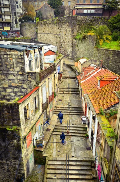 Escadas Codecalque Centro Histórico Porto Portugal — Fotografia de Stock