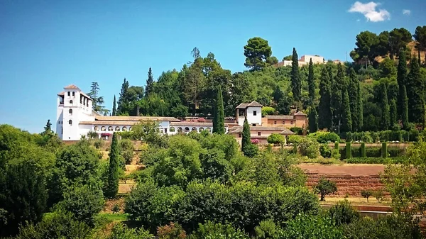 Vista Palácio Jardins Generalife Alhambra Granada Espanha — Fotografia de Stock