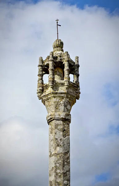Detail Pilíře Sernancelhe Symbol Spravedlnosti Městě Portugalsku — Stock fotografie