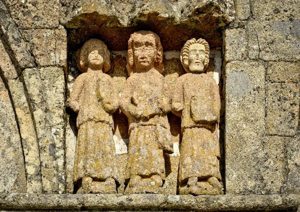 Скульптурна Деталь Романської Церкви Сернанчелль Португалія — стокове фото