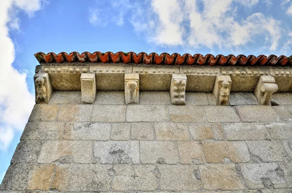 Sochařský Detail Corbela Románského Kostela Sernancelhe Portugalsko — Stock fotografie
