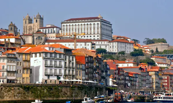Casas Tradicionales Ribeira Oporto Portugal Imagen de stock