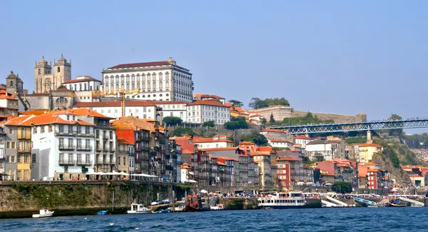 Tradiční Domy Ribeiře Portu Portugalsko Stock Obrázky