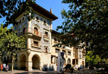 Charming Historic Streets and Colorful Architecture of Vitoria, Spain clipart