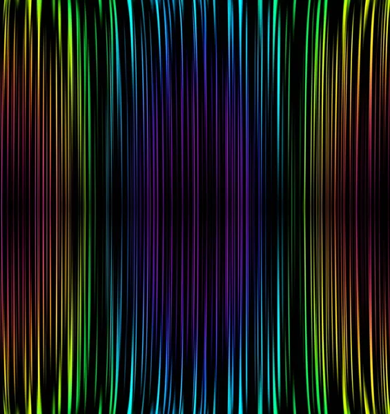 Ilustração Vívida Abstrata Linhas Verticais Multicoloridas Sobre Fundo Preto Modelo — Fotografia de Stock