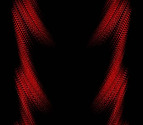 Illustration Abstraite Lignes Obliques Rouge Vif Sur Fond Noir Motif — Photo