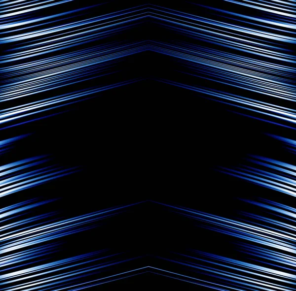 Абстрактная Иллюстрация Синих Белых Косых Линий Черном Фоне Современный Узор — стоковое фото