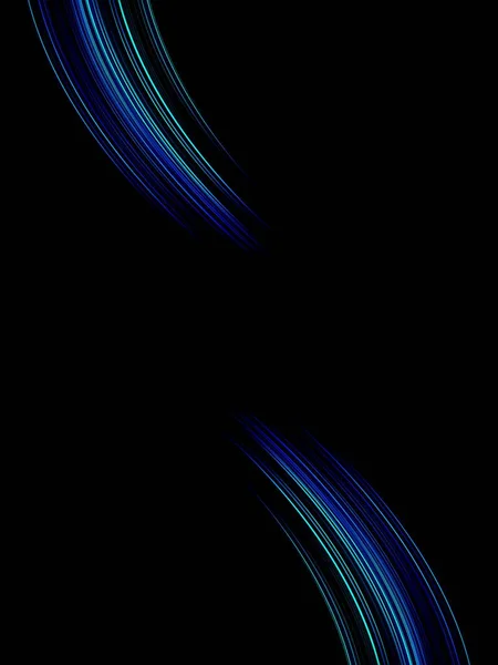 Абстрактна Ілюстрація Тонких Синіх Косих Ліній Чорному Тлі Сучасний Візерунок — стокове фото