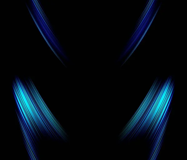 Siyah Bir Zemin Üzerinde Açık Mavi Koyu Mavi Eğimli Çizgilerin — Stok fotoğraf