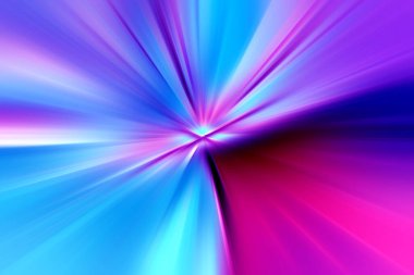 Mavi, eflatun ve pembe tonlarda soyut radyal yakınlaştırma bulanık yüzeyi. Radyal, ıraksak, yakınsak çizgilerle muhteşem renkli arkaplan.  