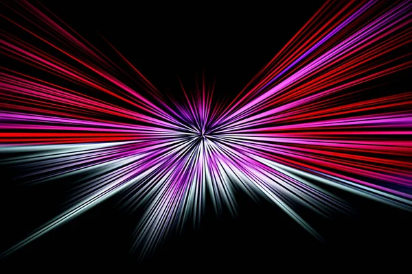 Abstract Surface Radial Zoom Blur Red Pink White Tones Black — Stock Photo, Image