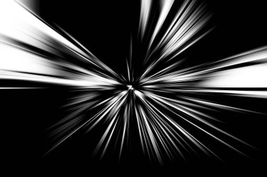 Tek renkli tonlarda radyal bulanıklığın soyut yüzeyi. Radial, ayrışan, yakınsayan çizgilerle muhteşem bir siyah beyaz arkaplan.