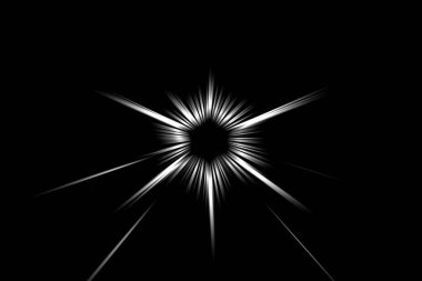 Tek renkli tonlarda radyal bulanıklığın soyut yüzeyi. Karanlık zemin üzerindeki yıldız patlaması ışık efekti, gelecekteki enerji patlaması illüstrasyonu.