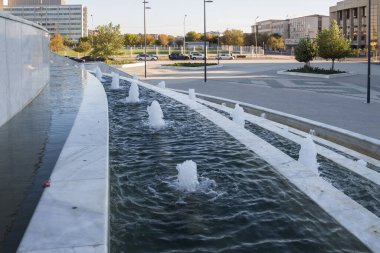 Atyrau, Kazakistan (Kazakistan), 03.09.2023 - Atyrau şehrindeki çeşmeler