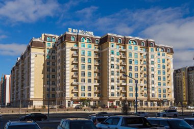Aktau, Kazakistan (Kazakistan), 22.10.2023 - Aktau 'daki Konut Kompleksi Premium Plaza.