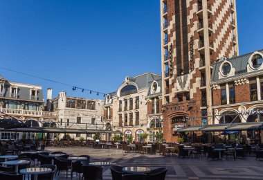 Gürcistan, Batumi, 28.08.2024: Batumi Piazza Meydanı. Batumi 'de cazibe. Georgia 'ya git..