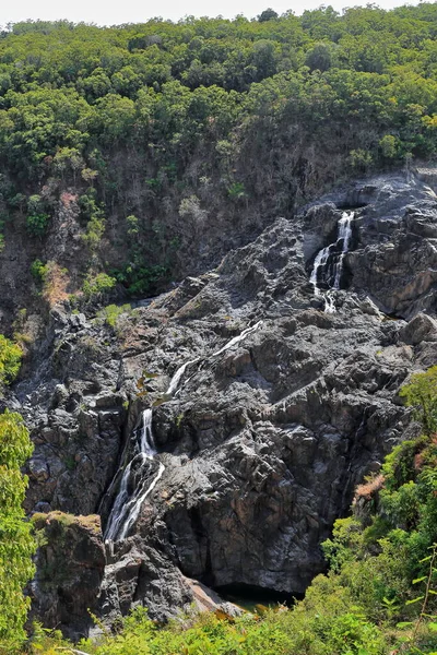 Steile Tiered Barron Falls Din Din Waterval Barron Rivier Het — Stockfoto