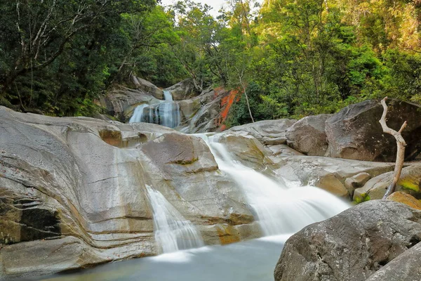 Josephine Creek Fluindo Através Densa Floresta Tropical Descendo Montanha Bartle — Fotografia de Stock