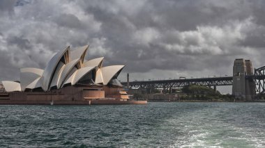 Sydney, Australia-October 15, 2018: The Opera House is a multi-venue performing arts centre on the harbor foreshore, one of the world's most iconic buildings, masterpiece of 20th-century architecture.
