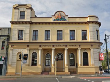 The heritage-listed Paddington Post Office located at 246 Oxford Street in Paddington suburb-Sydney-New South Wales-Australia, owned and operated by Australia Post, an Australian Government's agency. clipart