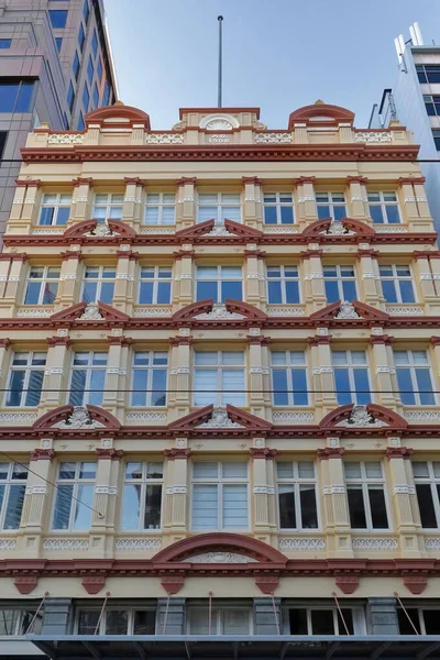 Будівельний Фасад Рок Томпсітта 1908 Року Деталізованій Цеглині Витонченого Ренесансу — стокове фото