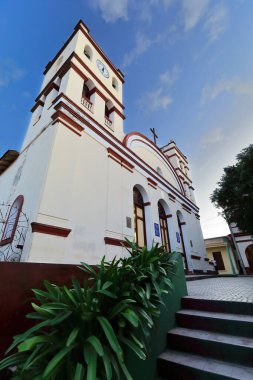 Baracoa, Küba-21 Ekim 2019: The Concatedral Nuestra Senora Asuncion-Our Lady Assumption Co-Cathedral from AD 1807.