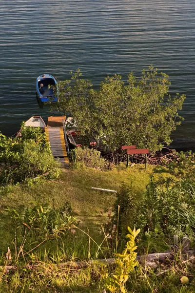 stock image Wood pier for tourist rowboats riding along the bag-shaped Bahia Taco Bay banks, in the UNESCO World Heritage Parque Alejandro Humboldt Park, part of Cuchillas del Toa Biosphere Reserve. Baracoa-Cuba.