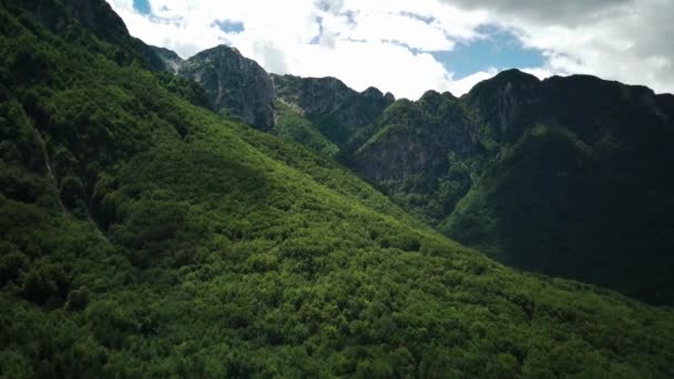 Drohnenblick Der Felsigen Berge Der Abruzzen — Stockvideo