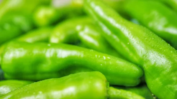 green pepper Mexican food. green pepper close up. The food is burning. Pepper pods