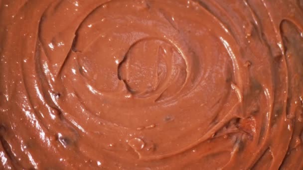Olvadt Prémium Csokoládé Felülnézet Forgó Cukrászati Koncepció — Stock videók