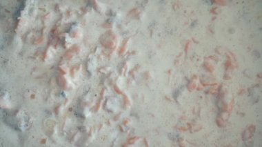 Tütsülenmiş somon soslu beyaz sos. arkaplan