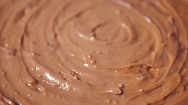 Hazelnut Cream Chocolate Nut Butter Macro — Stock Video