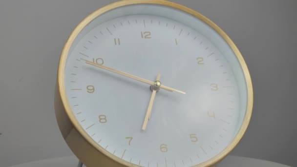 Timelapse Της Vintage Ρολόι Πλήρη Στροφή Του Χρόνου Χέρια Στις — Αρχείο Βίντεο