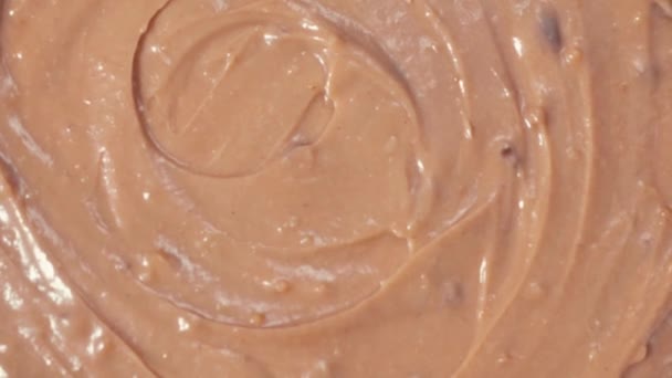 Κρέμα Φουντουκιού Μακρό Βούτυρο Καρυδιού Σοκολάτας — Αρχείο Βίντεο