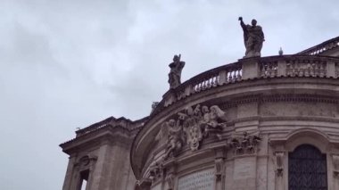 Roma, İtalya - Ekim: Santa Maria Maggiore Bazilikasının dış cephesi