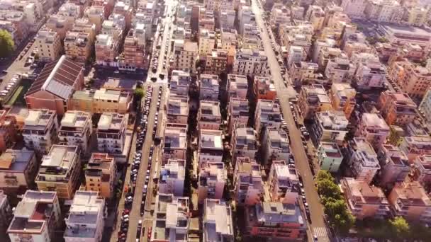 Vista Del Dron Las Casas Ciudad Italia Belleza Ciudad Desde — Vídeos de Stock