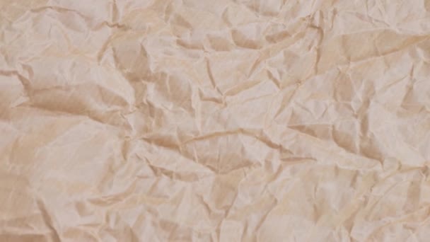 Stop Motion Brown Crumpled Paper Texture Background — Vídeo de Stock