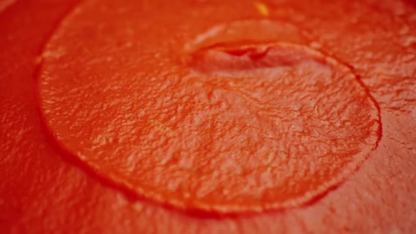 Sos Pomidorowy Napoletana Top View Rotation Tradycja Włoski Sos Pomidorowy — Wideo stockowe