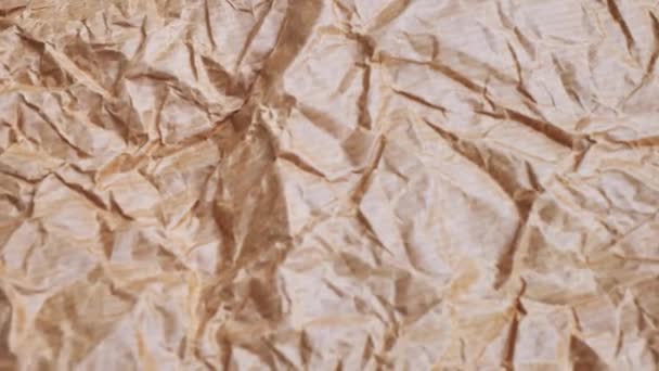 Stop Motion Brown Crumpled Paper Texture Background — Stock Video