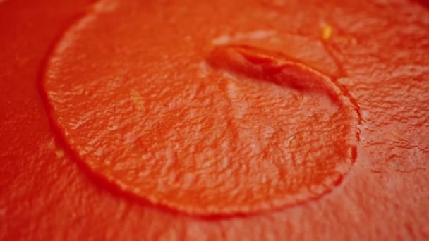 Sos Pomidorowy Napoletana Top View Rotation Tradycja Włoski Sos Pomidorowy — Wideo stockowe