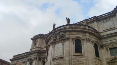 Roma, İtalya - Ekim: Santa Maria Maggiore Bazilikasının dış cephesi