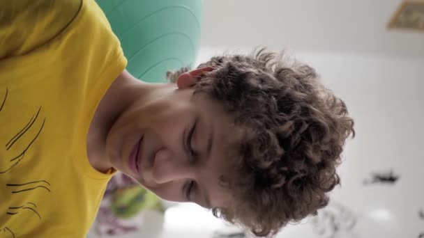 Curly Haired Teenager Showing His Emotions — Video