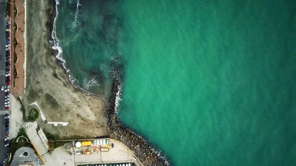 Stones Sea Turquoise Color Drone Shot — Foto Stock