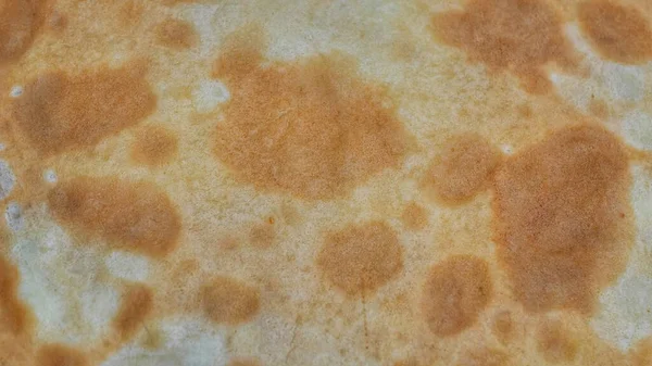 Yeast Crepes Background 在正上方的转盘上旋转 — 图库照片