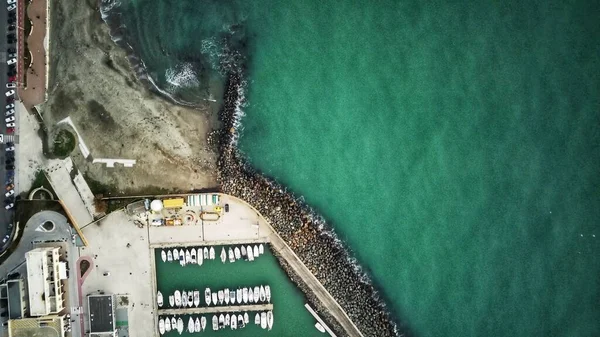 Stones Sea Turquoise Color Drone Shot — Fotografia de Stock