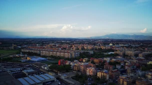 Aerial View Video Italian Sky Tree Sunset — Stock Video