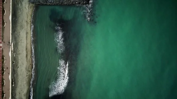 Stones Sea Turquoise Color Drone Shot — 스톡 사진