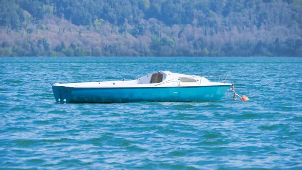 Barca Bellissimo Lago Italia Sfondo Riposo — Foto Stock