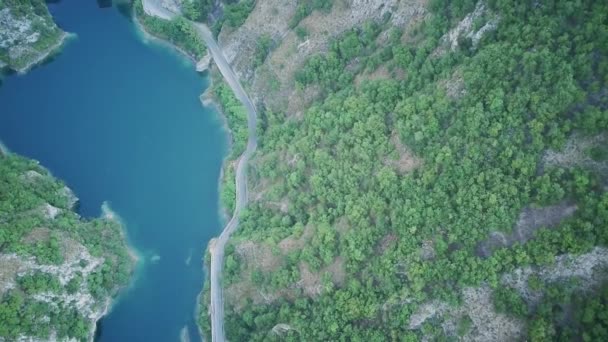 Veduta Aerea Della Diga Del Lago San Domenico Abruzzo — Video Stock