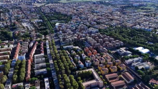 Luftaufnahme Einer Modernen Wohngegend Rom Italien — Stockvideo